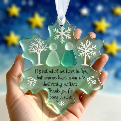 🌊Snowflake-Shaped Sea Glass Friendship Decor✨ Shaped by Nature & Crafted by Hand!