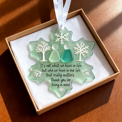 🌊Snowflake-Shaped Sea Glass Friendship Decor✨ Shaped by Nature & Crafted by Hand!