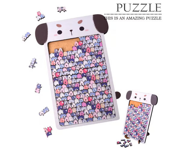 🎁 Early Christmas Sale 🎅Morandi-Colored Cat Shaped Wooden Jigsaw Puzzle